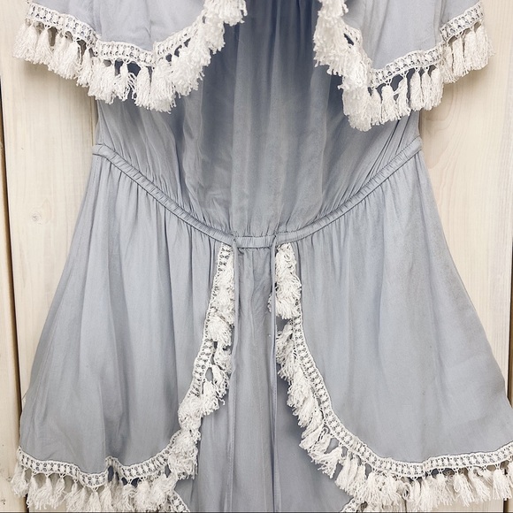 L’ ATISTE by Amy | Blue Strapless Tassel Romper - Picture 11 of 12